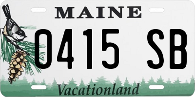 ME license plate 0415SB