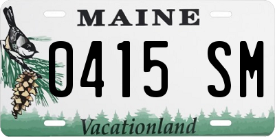 ME license plate 0415SM