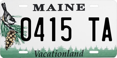 ME license plate 0415TA