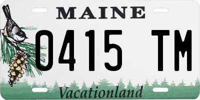 ME license plate 0415TM