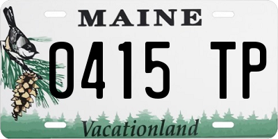 ME license plate 0415TP