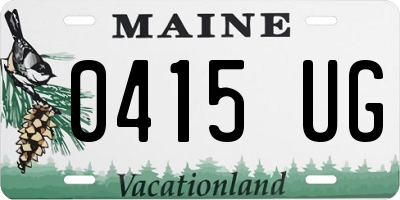 ME license plate 0415UG