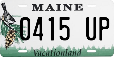 ME license plate 0415UP
