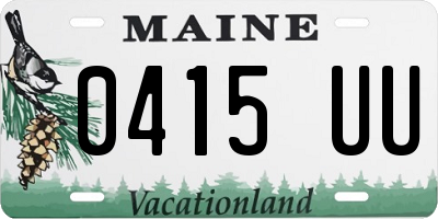 ME license plate 0415UU