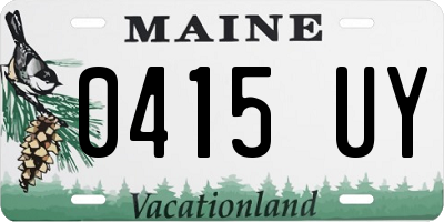 ME license plate 0415UY