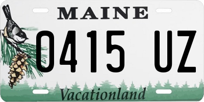 ME license plate 0415UZ