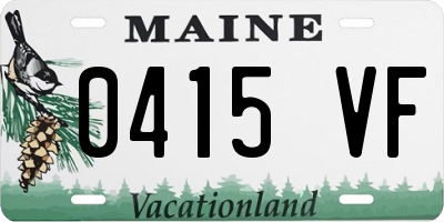 ME license plate 0415VF