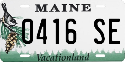 ME license plate 0416SE