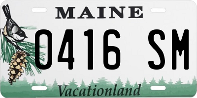 ME license plate 0416SM