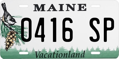 ME license plate 0416SP