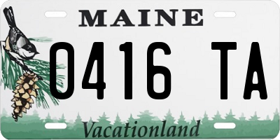 ME license plate 0416TA