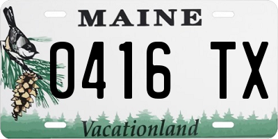 ME license plate 0416TX