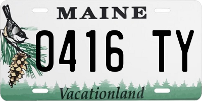 ME license plate 0416TY