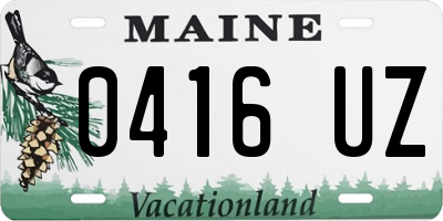 ME license plate 0416UZ