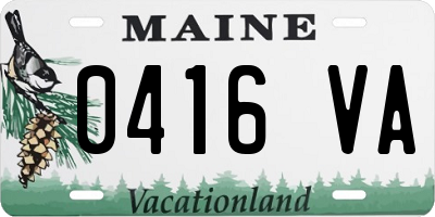 ME license plate 0416VA