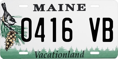 ME license plate 0416VB