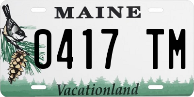 ME license plate 0417TM