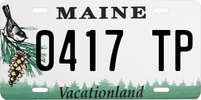 ME license plate 0417TP
