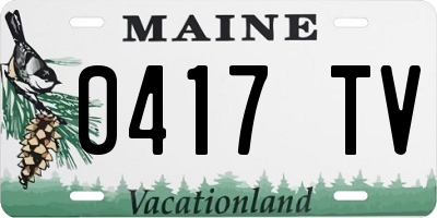 ME license plate 0417TV