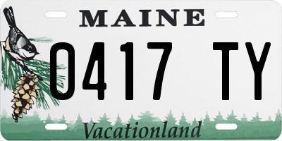 ME license plate 0417TY