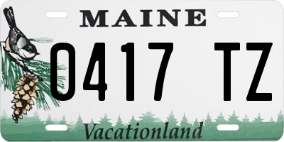 ME license plate 0417TZ