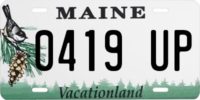 ME license plate 0419UP