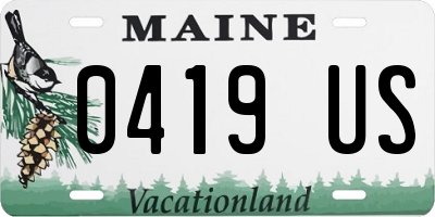 ME license plate 0419US