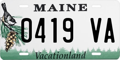 ME license plate 0419VA