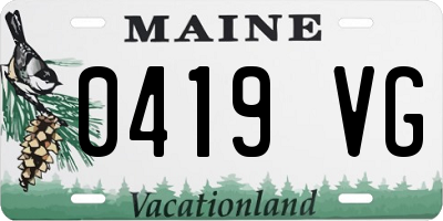 ME license plate 0419VG