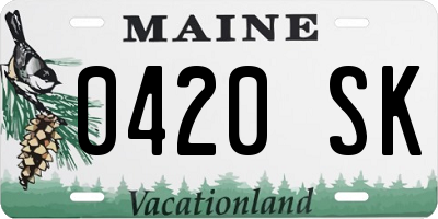ME license plate 0420SK