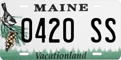 ME license plate 0420SS