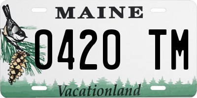 ME license plate 0420TM