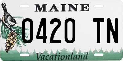 ME license plate 0420TN