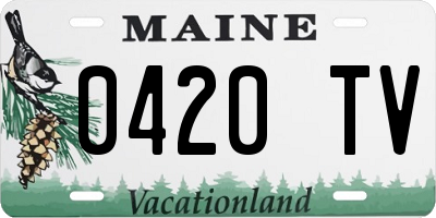 ME license plate 0420TV