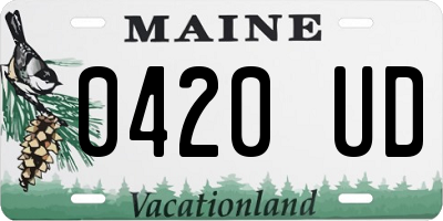 ME license plate 0420UD