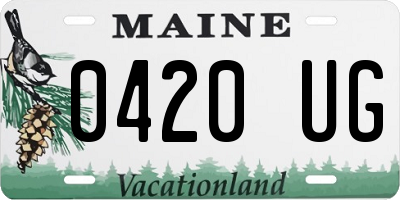 ME license plate 0420UG