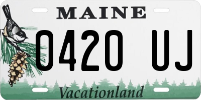 ME license plate 0420UJ