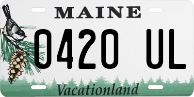 ME license plate 0420UL