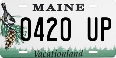 ME license plate 0420UP