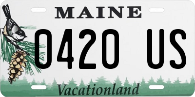 ME license plate 0420US
