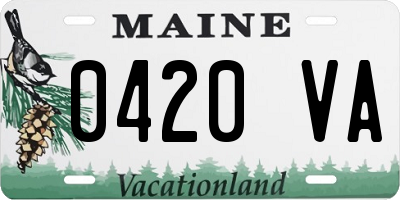 ME license plate 0420VA