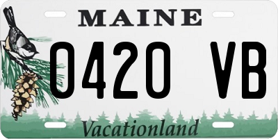 ME license plate 0420VB