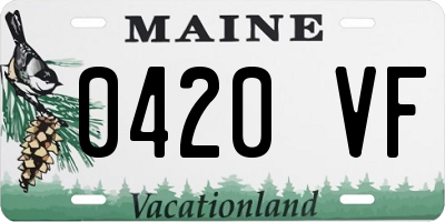 ME license plate 0420VF