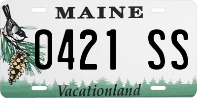 ME license plate 0421SS