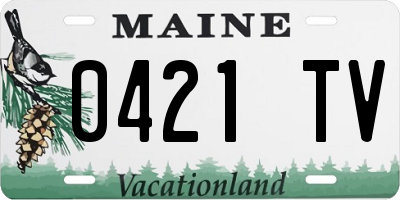 ME license plate 0421TV