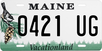 ME license plate 0421UG
