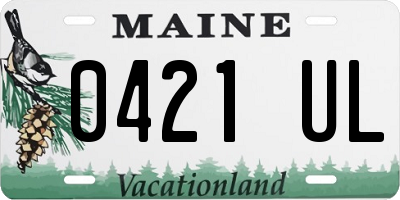 ME license plate 0421UL