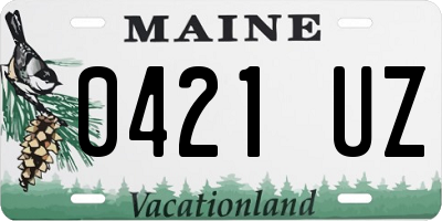 ME license plate 0421UZ