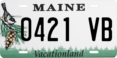 ME license plate 0421VB