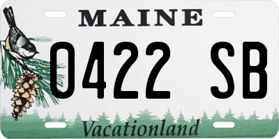 ME license plate 0422SB